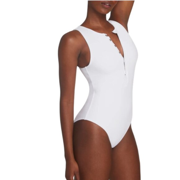Andie The Mailbu One-Piece Swimsuit Size Medium White NWT - Picture 2 of 12
